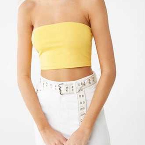 Forever 21 Yellow Tube Top - Picture 3 of 4
